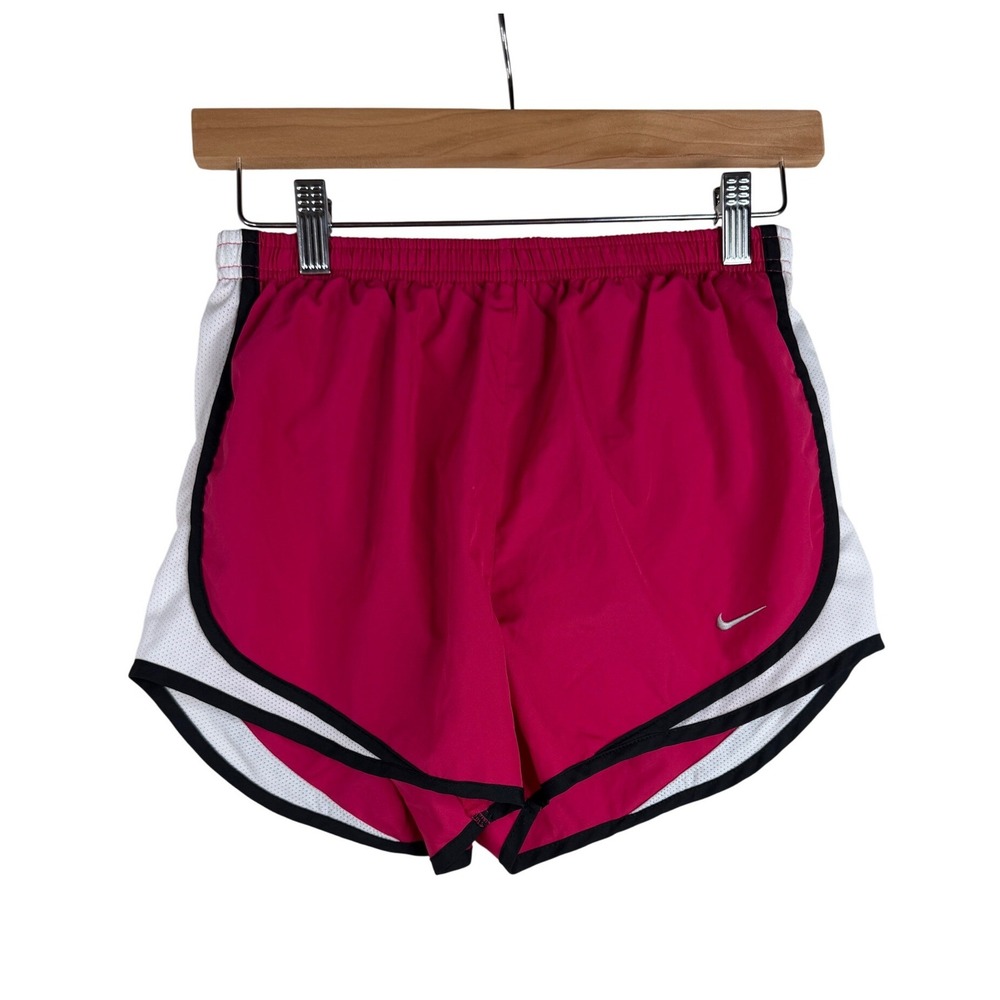Nike Running Shorts Women's Size Small Lined Pink White Mesh Athletic‎ Shorts